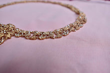 Load image into Gallery viewer, Rare 18K Rose Gold Retro 1950&#39;s Transitional Cut Diamond Floral Filigree Necklace
