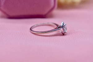 14K White Gold 0.41cts Marquise Halo Diamond Engagement Ring