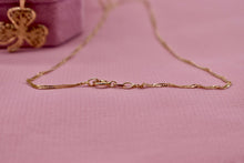 Load image into Gallery viewer, Vintage 14K Yellow Gold Enamel Shamrock/Clover Charm Necklace
