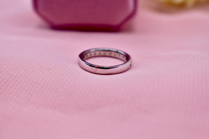 Vintage 10K White Gold 0.50cts Diamond Channel Set Wedding Band