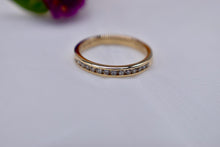 Load image into Gallery viewer, Vintage 14K Yellow Gold Channel Set 0.26cts Diamond Wedding Band
