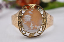 Load image into Gallery viewer, Vintage 12 Karat Solid Gold Rebecca At The Well Countryside Antique Cameo Bracelet
