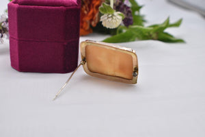 Vintage 12 Karat Solid Gold Rebecca At The Well Countryside Antique Cameo Brooch