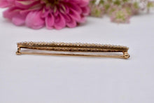 Load image into Gallery viewer, Vintage Victorian 14K Yellow Gold Sapphire &amp; Pearl Brooch/Pin
