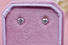 Load image into Gallery viewer, 14K Yellow Gold Round Diamond Push Back Stud Earrings 0.56cts
