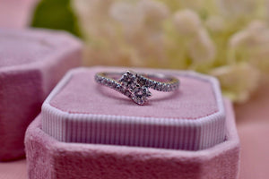 Ever Us 14K White Gold 0.74cts Two Stone Diamond Ring