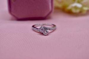 Ever Us 14K White Gold 0.74cts Two Stone Diamond Ring
