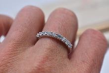 Load image into Gallery viewer, 14K White Gold Vintage 0.65cts Nine Stone Diamond Anniversary Band
