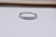 Load image into Gallery viewer, 14K White Gold Vintage 0.65cts Nine Stone Diamond Anniversary Band
