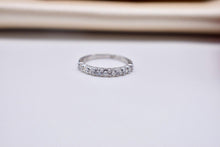 Load image into Gallery viewer, 14K White Gold Vintage 0.65cts Nine Stone Diamond Anniversary Band
