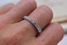 Load image into Gallery viewer, 14K White Gold Vintage 0.65cts Nine Stone Diamond Anniversary Band
