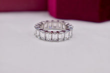 Load image into Gallery viewer, Beautiful Platinum Emerald Cut 6.00cts Natural Diamond Eternity Band

