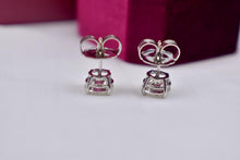 Load image into Gallery viewer, Statement 14K White Gold Round 3.40cts Natural Diamond Push Back Stud Earrings
