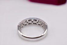 Load image into Gallery viewer, Vintage 14K White Gold Unique 1.90cts Three Row Channel Set Round Diamond Band
