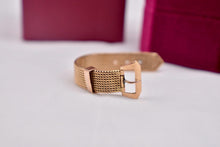 Load image into Gallery viewer, Unique 18K Rose Gold Vintage Mesh Buckle Adjustable Ring
