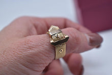 Load image into Gallery viewer, Unique 18K Rose Gold Vintage Mesh Buckle Adjustable Ring
