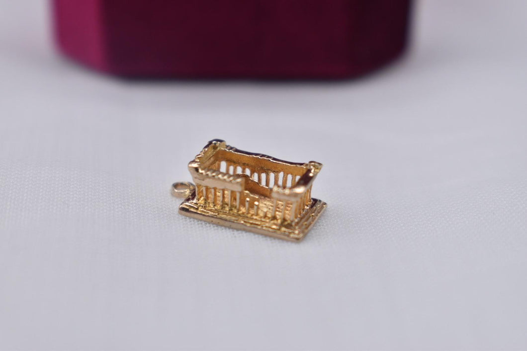Vintage 14K Yellow Gold Rare Greece Acropolis Charm