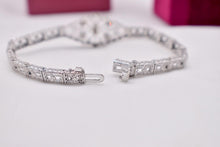 Load image into Gallery viewer, Vintage Art Deco 10K White Gold Diamond Filigree Bracelet
