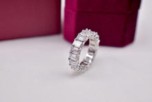 Load image into Gallery viewer, Beautiful Platinum Emerald Cut 6.00cts Natural Diamond Eternity Band
