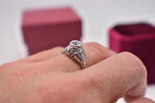 Load image into Gallery viewer, Vintage 18K White Gold 0.25cts Art Deco Old Mine Cut Diamond Engagement Ring

