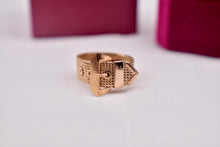 Load image into Gallery viewer, Unique 18K Rose Gold Vintage Mesh Buckle Adjustable Ring

