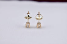 Load image into Gallery viewer, 14K Yellow Gold Round Diamond Screw Back Stud Earrings 0.46cts
