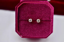 Load image into Gallery viewer, 14K Yellow Gold Round Diamond Screw Back Stud Earrings 0.46cts
