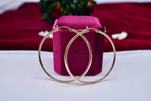 Load image into Gallery viewer, Reserved Listing Two Items Vintage 14K Yellow Gold Fancy Interlocking Heart Necklace &amp; Yellow Gold Classic Hoop Earrings
