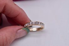 Load image into Gallery viewer, Vintage 14K Yellow Gold Channel Set 1.10cts Diamond Wedding Band
