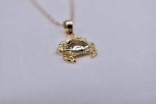 Load image into Gallery viewer, Vintage 14K Yellow Gold Small Crab Necklace
