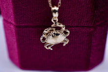 Load image into Gallery viewer, Vintage 14K Yellow Gold Small Crab Necklace
