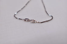 Load image into Gallery viewer, Vintage Mid Century 14K White Gold Solitaire 0.85cts Natural Diamond Bezel Slide Necklace
