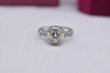Load image into Gallery viewer, Reserved Listing Not for Sale 18K White Gold Art Deco Floral Diamond Engagement Ring
