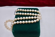 Load image into Gallery viewer, Vintage 10K White Gold 18 Inch Fresh Water White Pearl Choker Necklace Strand
