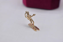 Load image into Gallery viewer, Vintage 14k Yellow Gold Movable Animated Skiing Charm
