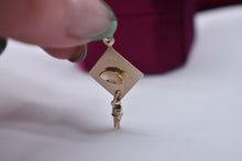 Load image into Gallery viewer, Vintage 14K Yellow Gold Animated Graduation Cap Charm
