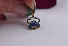 Load image into Gallery viewer, Vintage 14K Yellow Gold Blue Enamel Crab Charm
