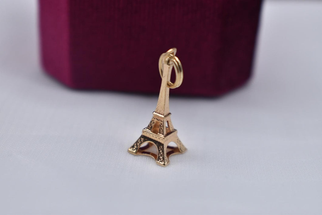 Vintage 14K Yellow Gold Eiffel Tower Charm