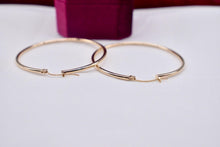 Load image into Gallery viewer, Reserved Listing Two Items Vintage 14K Yellow Gold Fancy Interlocking Heart Necklace &amp; Yellow Gold Classic Hoop Earrings
