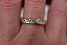 Load image into Gallery viewer, Vintage 14K Yellow Gold Channel Set 1.10cts Diamond Wedding Band
