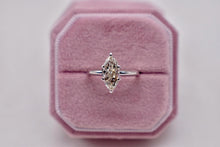 Load image into Gallery viewer, 14 Karat White Gold Vintage 1.25cts Marquise Solitaire Diamond Ring
