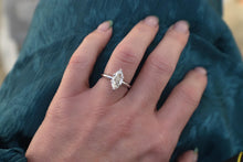 Load image into Gallery viewer, 14 Karat White Gold Vintage 1.25cts Marquise Solitaire Diamond Ring
