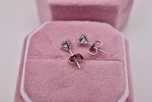 Load image into Gallery viewer, 14K White Gold Round Diamond Push Back Martini Stud Earrings 0.94cts
