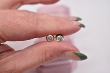 Load image into Gallery viewer, 14K Yellow Gold Round Diamond Push Back Stud Earrings 0.64cts
