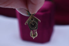 Load image into Gallery viewer, Vintage 14k Gold Animated 3D Cuckoo Clock Charm
