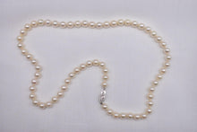 Load image into Gallery viewer, Vintage 10K White Gold 18 Inch Fresh Water White Pearl Choker Necklace Strand
