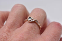 Load image into Gallery viewer, 10K Rose Gold Interwoven Twisted Diamond Ring
