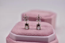 Load image into Gallery viewer, 14K White Gold Round Diamond Push Back Stud Earrings 0.95cts
