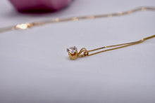 Load image into Gallery viewer, Vintage 14K Yellow Gold 0.50cts Solitaire Round Shape Diamond Necklace
