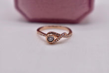 Load image into Gallery viewer, 10K Rose Gold Interwoven Twisted Diamond Ring
